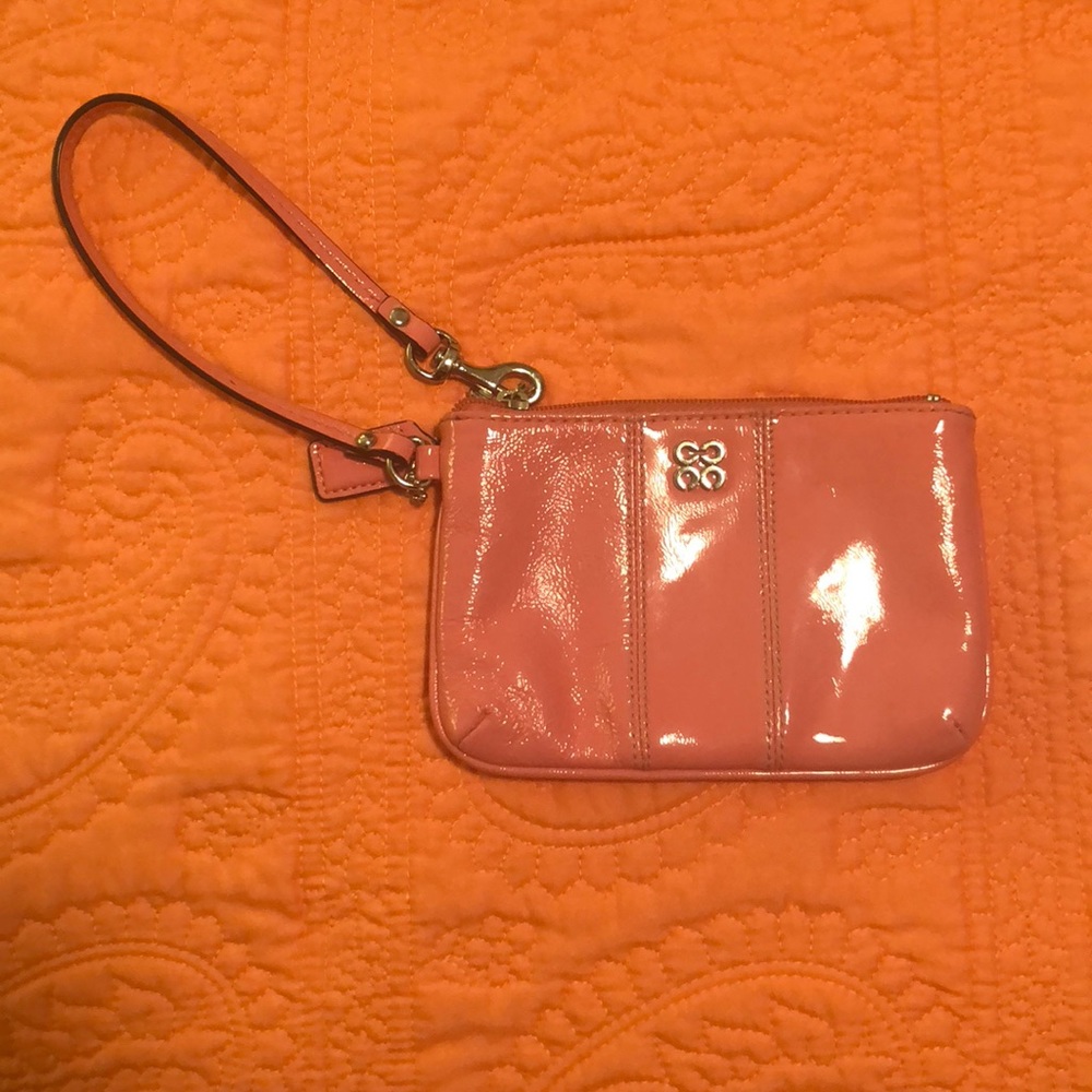 Pink coach wristlet